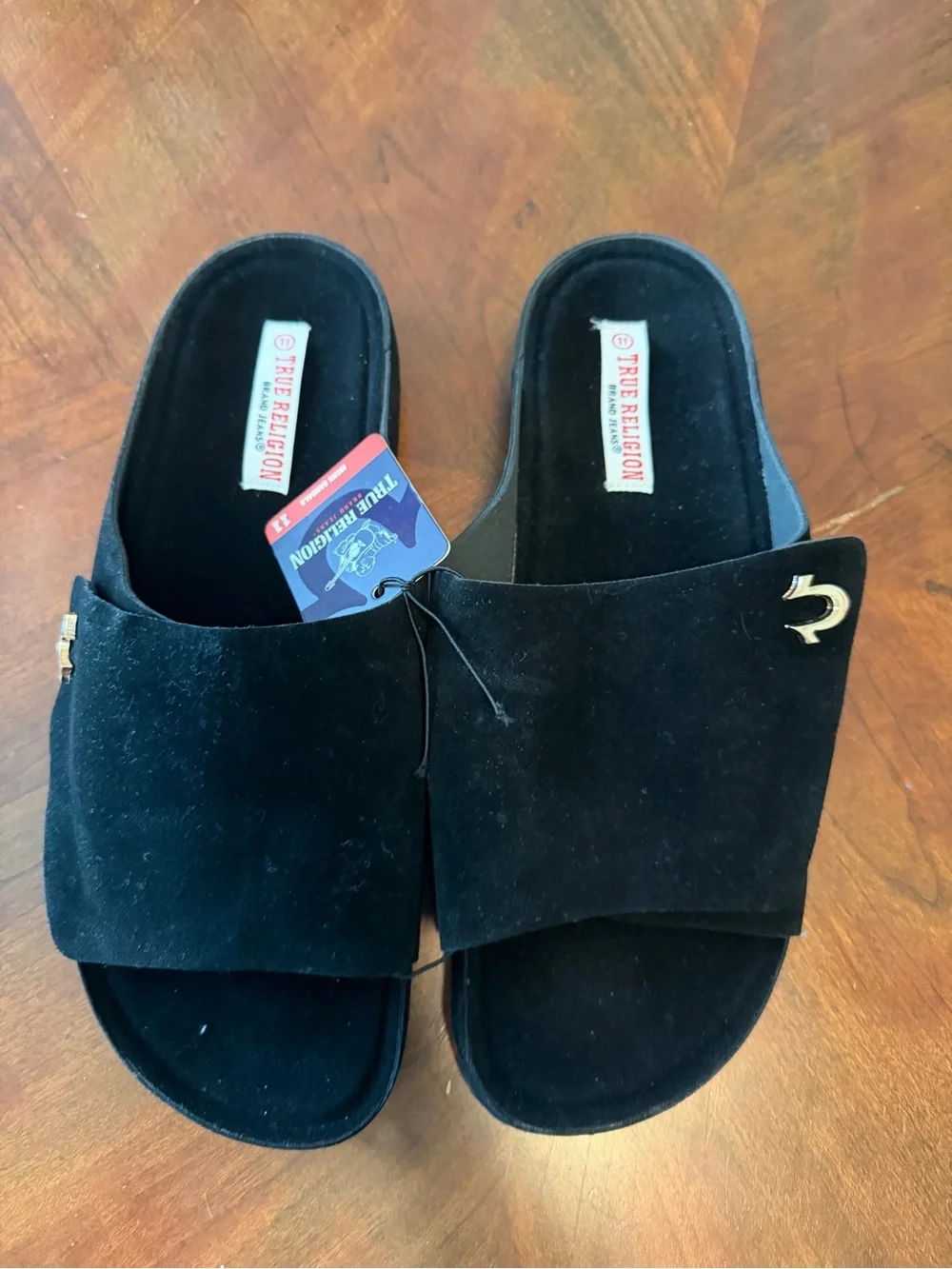 True Religion Billy Slides NEW Faux Suede Slip On Shoes Men’s Size 11 Sandals